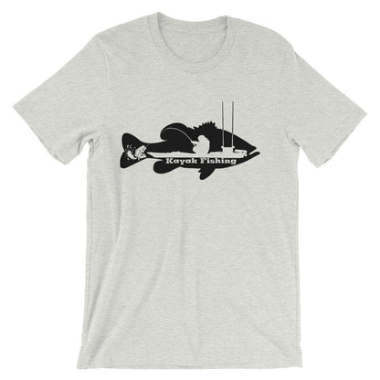 Kayak Bass Fishing T-Shirt (Black Print) - Reel Texas Outdoors