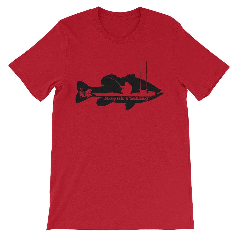 Kayak Bass Fishing T-Shirt (Black Print) - Reel Texas Outdoors