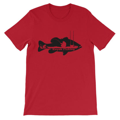 Kayak Bass Fishing T-Shirt (Black Print) - Reel Texas Outdoors