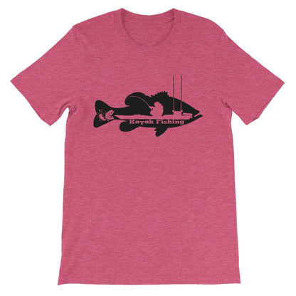 Kayak Bass Fishing T-Shirt (Black Print) - Reel Texas Outdoors