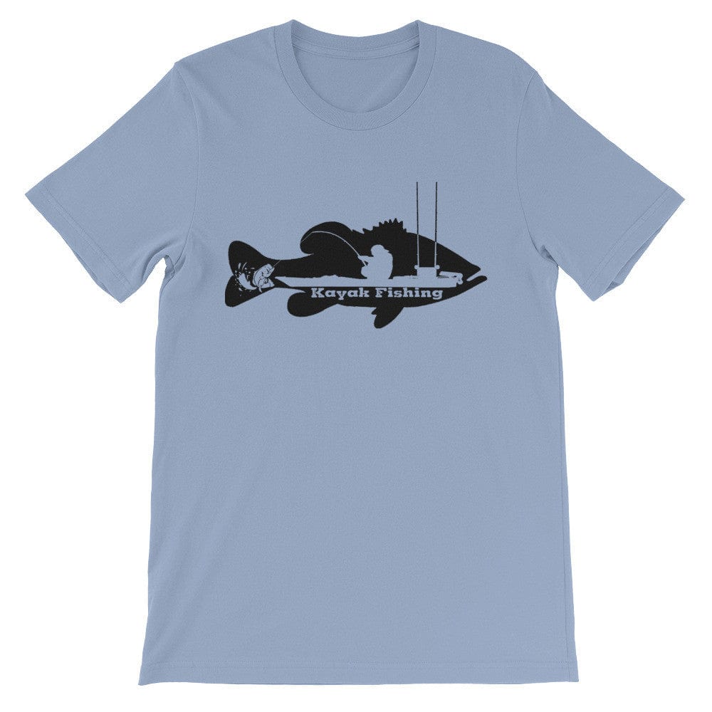 Kayak Bass Fishing T-Shirt (Black Print) - Reel Texas Outdoors