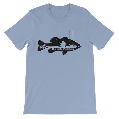 Kayak Bass Fishing T-Shirt (Black Print) - Reel Texas Outdoors