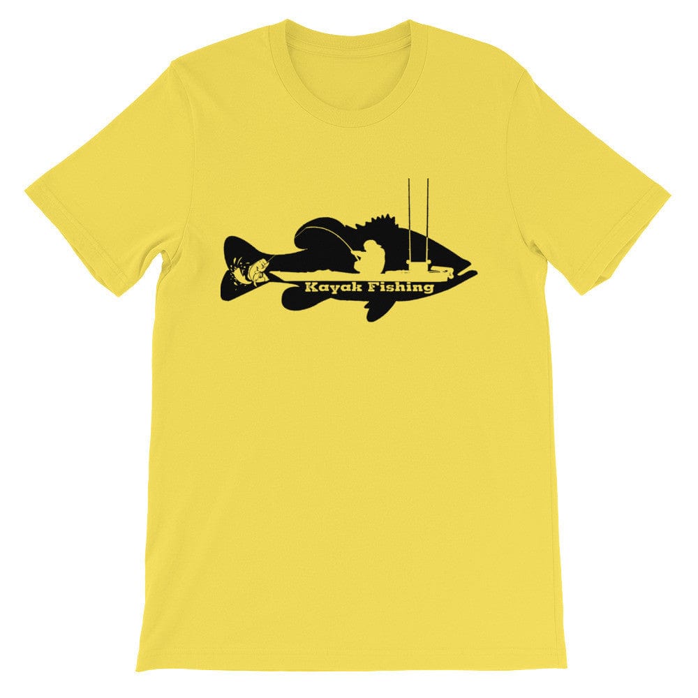 Kayak Bass Fishing T-Shirt (Black Print) - Reel Texas Outdoors