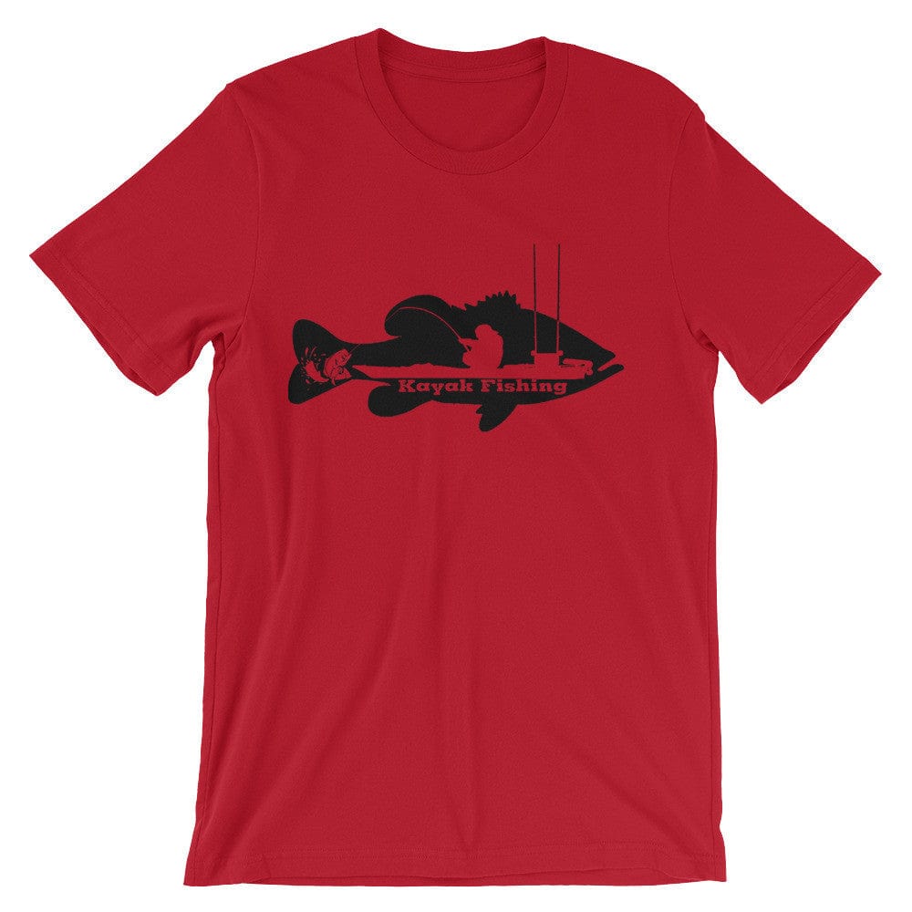 Kayak Bass Fishing T-Shirt (Black Print) - Reel Texas Outdoors