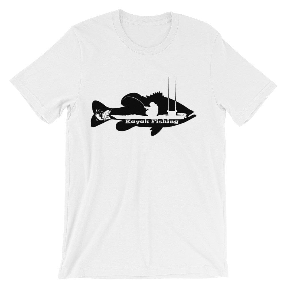 Kayak Bass Fishing T-Shirt (Black Print) - Reel Texas Outdoors