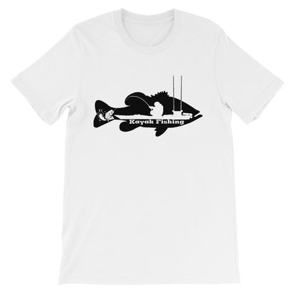 Kayak Bass Fishing T-Shirt (Black Print) - Reel Texas Outdoors