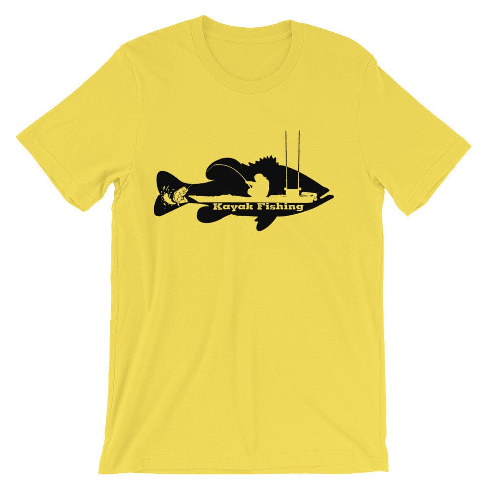 Kayak Bass Fishing T-Shirt (Black Print) - Reel Texas Outdoors