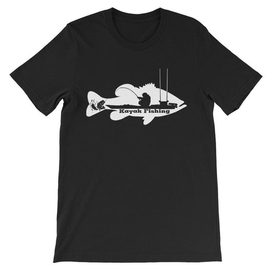 Kayak Bass Fishing T-Shirt (white print) - Reel Texas Outdoors